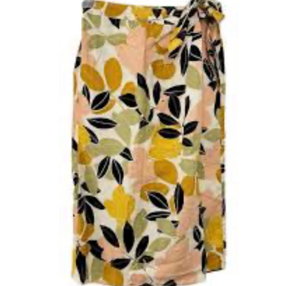 Rachel Zoe Floral Print Wrap Skirt Size S - Multi-color 100% Linen - Picture 1 of 5